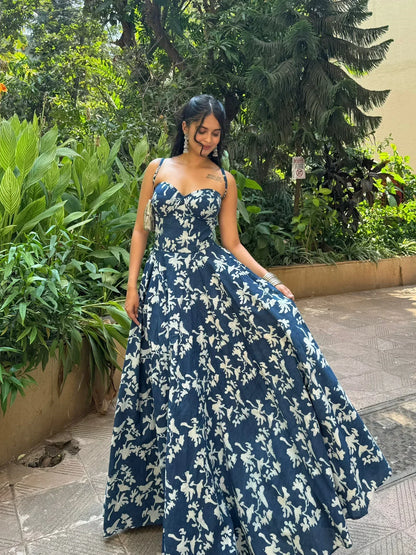 Corset Indigo Dress